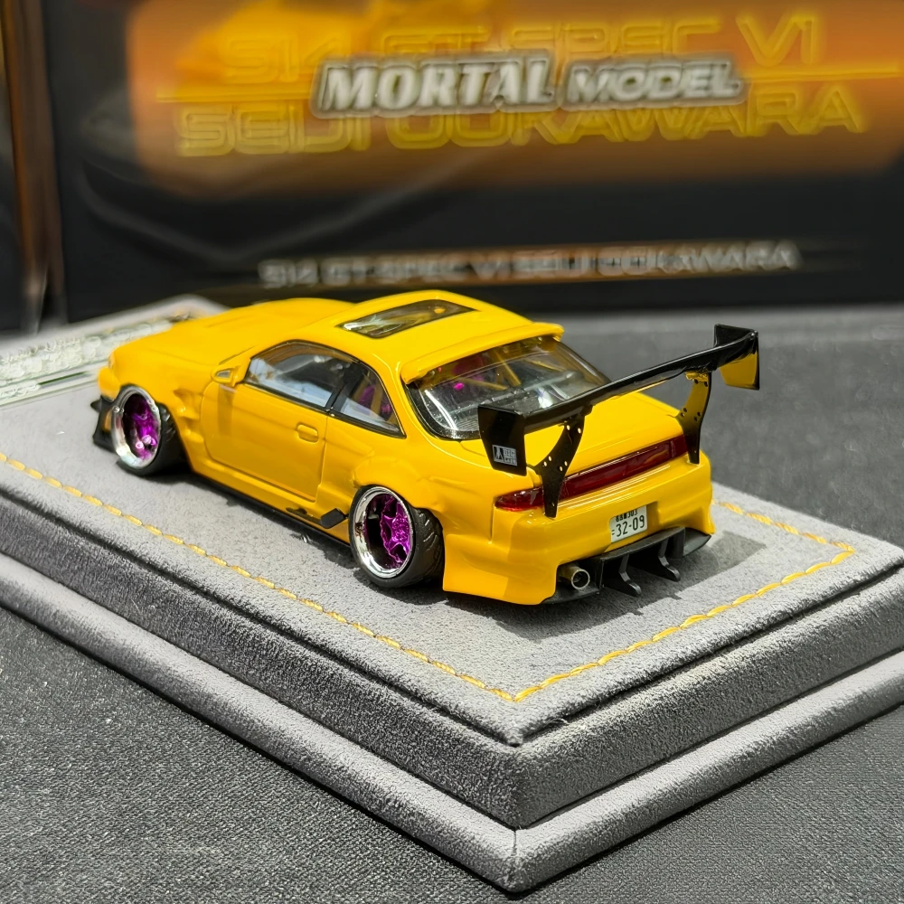 Фото Модель автомобиля Mortal 1:64 S14 GT-SPEC V1 SEIKI OOKAWARA HEC из литого металла №3