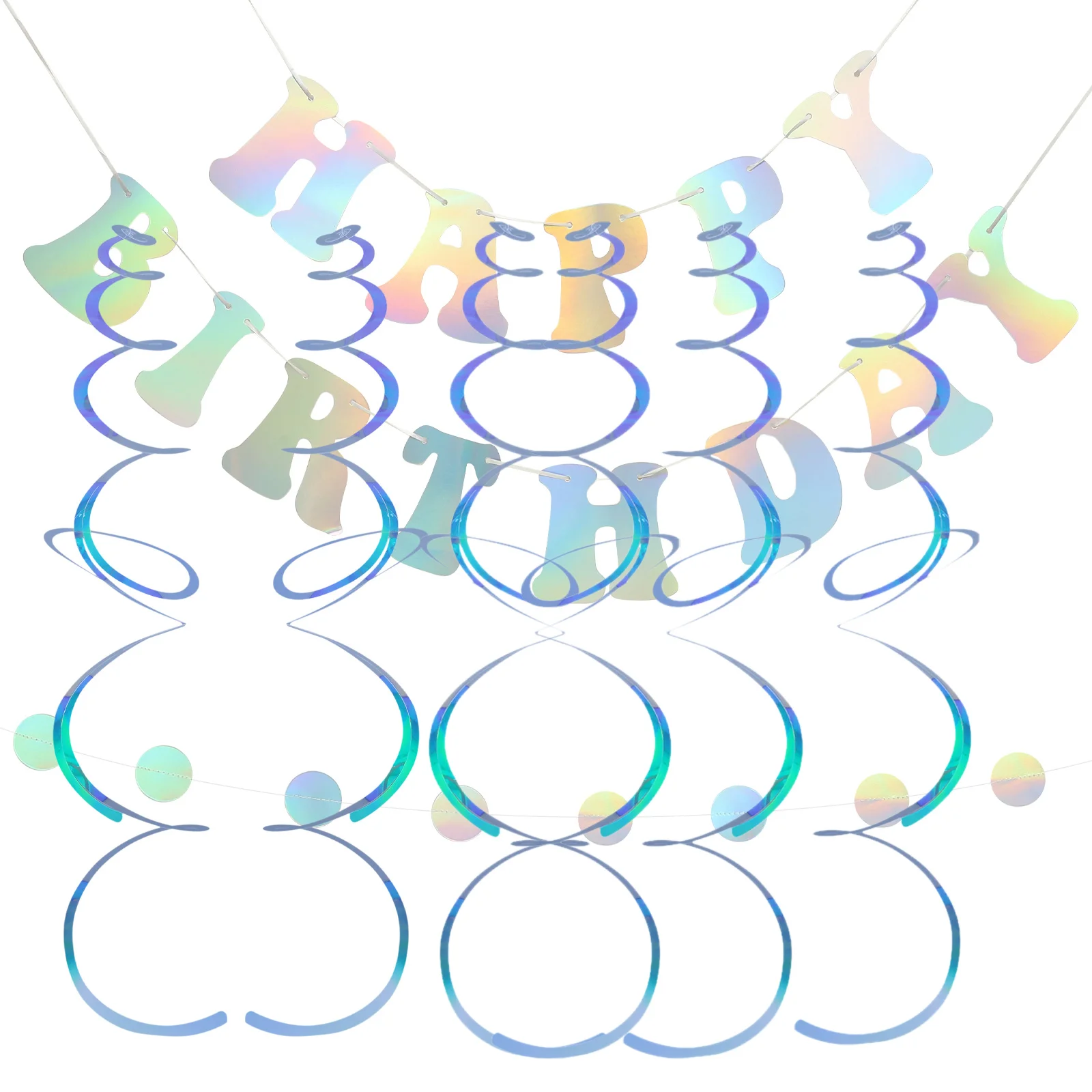 

1 Set Circle Dot Garland Party Favor Paper Hanging Swirls Streamer Birthday Banner Birthday Party Favor Circle Dot Garland