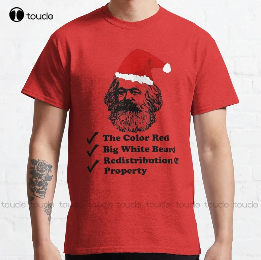 

Santa Marx - Karl Marx, Christmas, Philosophy, Economics, Socialism, Communism T-Shirt Classic T-Shirt Mens T Shirts Custom Gift