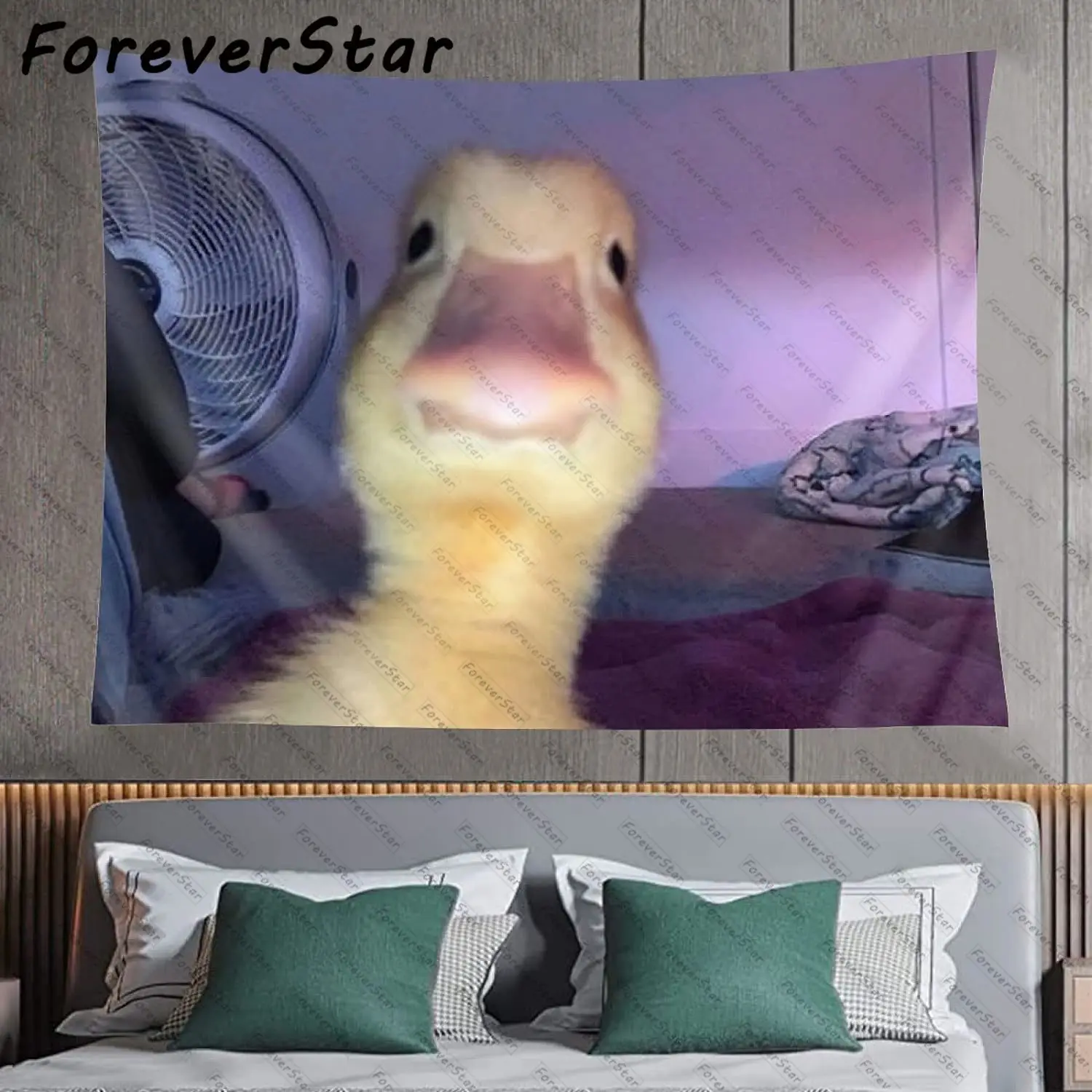 

ForeverStar Funny Duck Meme Tapestry for College Dorm Funny Tapestries Poster for Bedroom Wall Art Decor Home Textile Garden