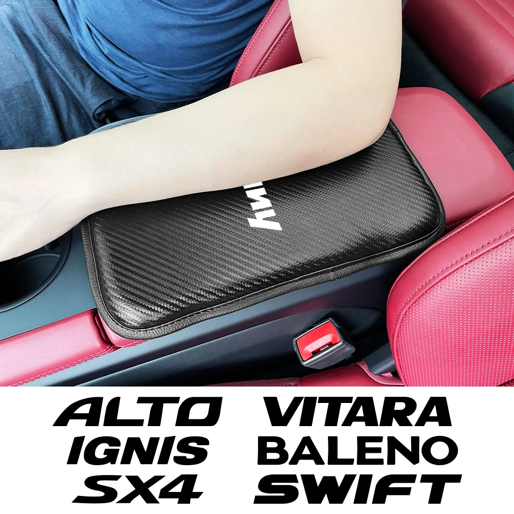 Кожаный Автомобильный подлокотник наволочка подушка для Suzuki Jimny Swift Ignis Grand Vitara Alto