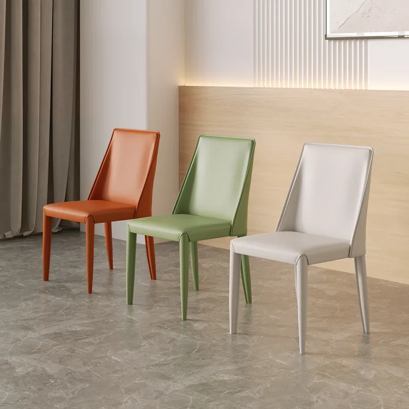 Минималистичный металлический ресепшн обеденный стул в скандинавском стиле