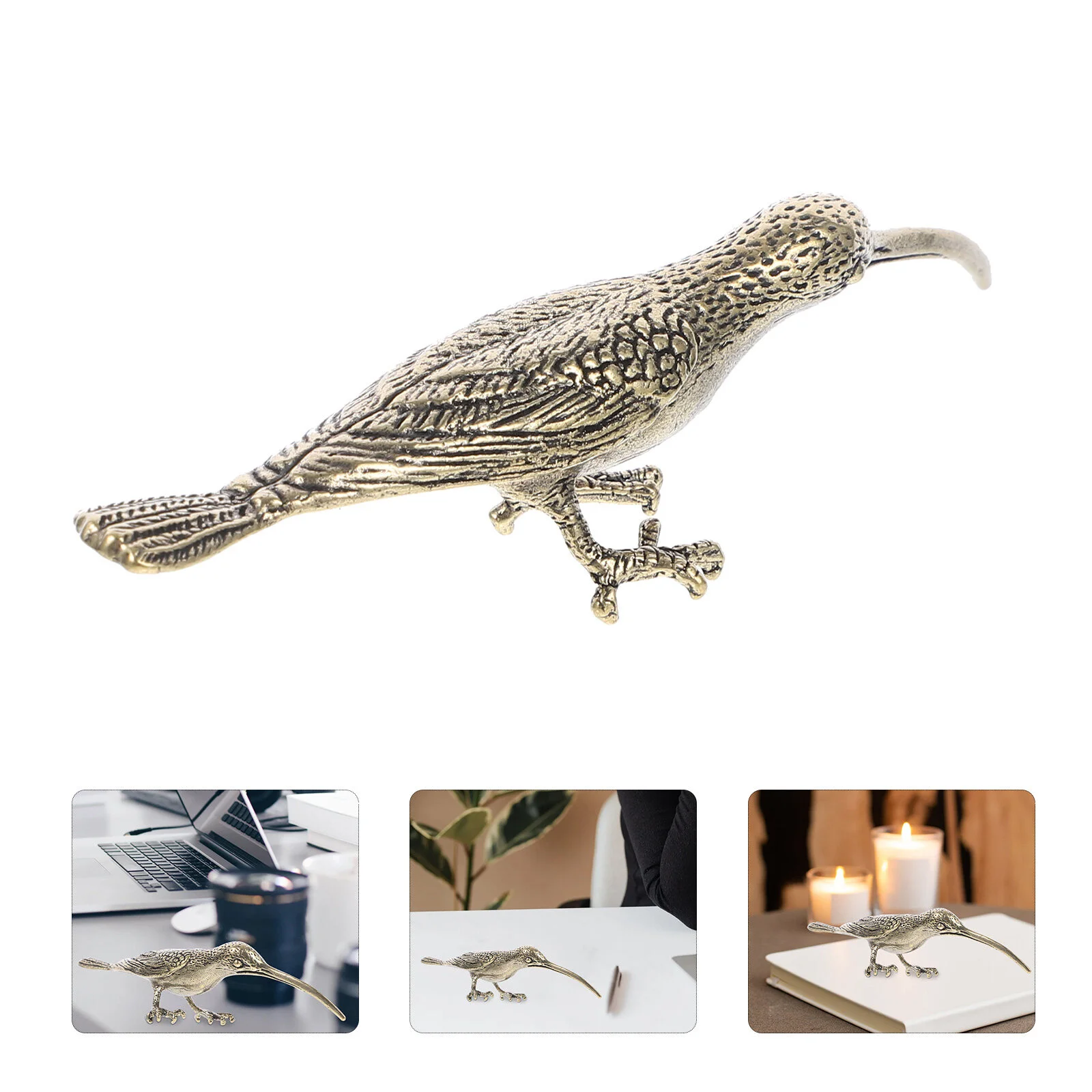 

1Pc Simulation Long-billed Hummingbird Model Decoration Desktop Adornment Bronze