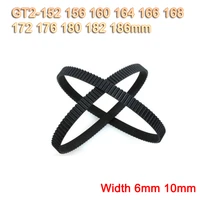 1 pcs gt2 close loop timing belt 76tooth 93tooth circumference 152mm 186mm width 6mm 10mm teeth pitch 2mm for copier tractor