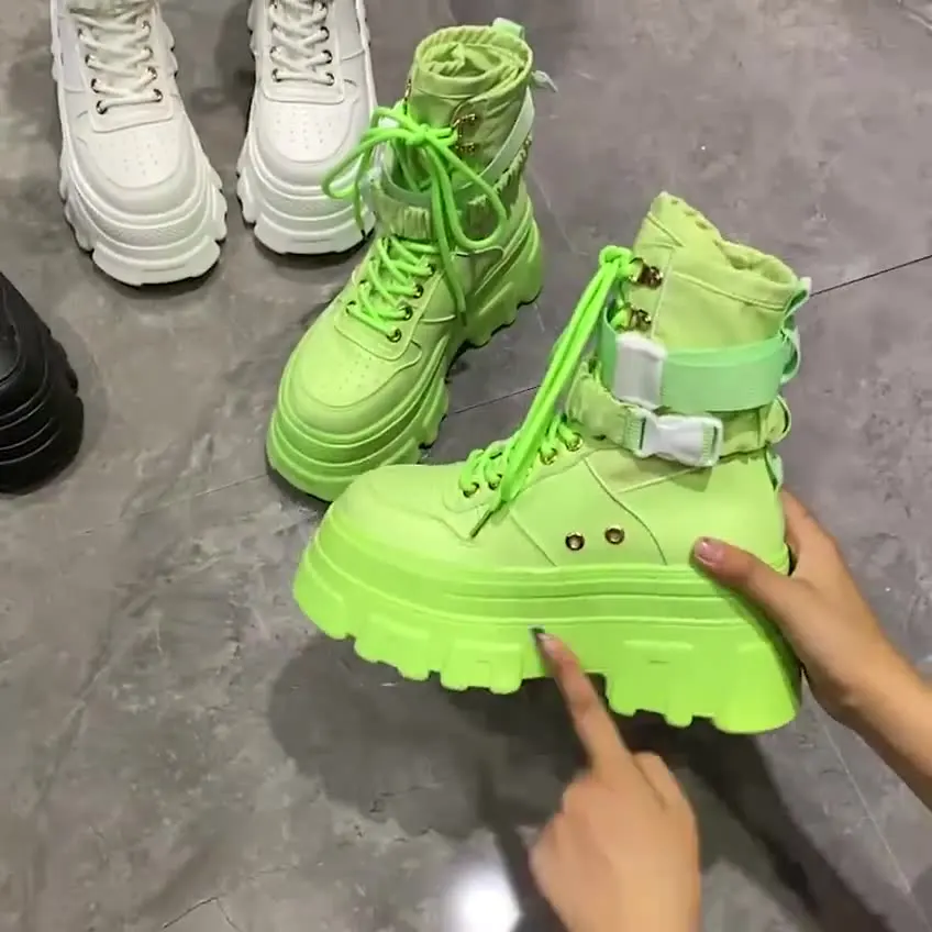 

Женские брендовые ботинки в стиле «Лолита», с круглым носком, на шнуровке, до середины икры, с заклепками, модная женская обувь, 2023