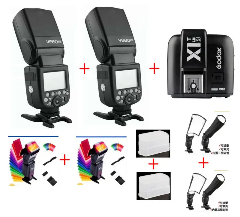 

Godox V860II-S TTL 1/8000S HSS GN60 2x Godox V860II-S TTL HSS II 1/8000s 2,4G вспышка и фотопередатчик для Sony 1 заказ