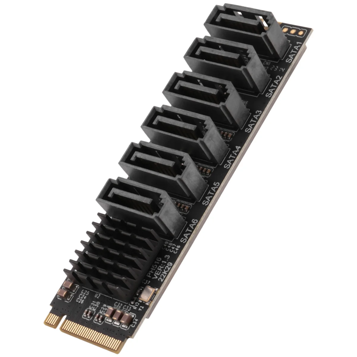 Переходная карта M.2 MKEY PCI-E NVME к SATA3.0 PCIE SATA 6Gpbsx6-портовая плата расширения ASM1166