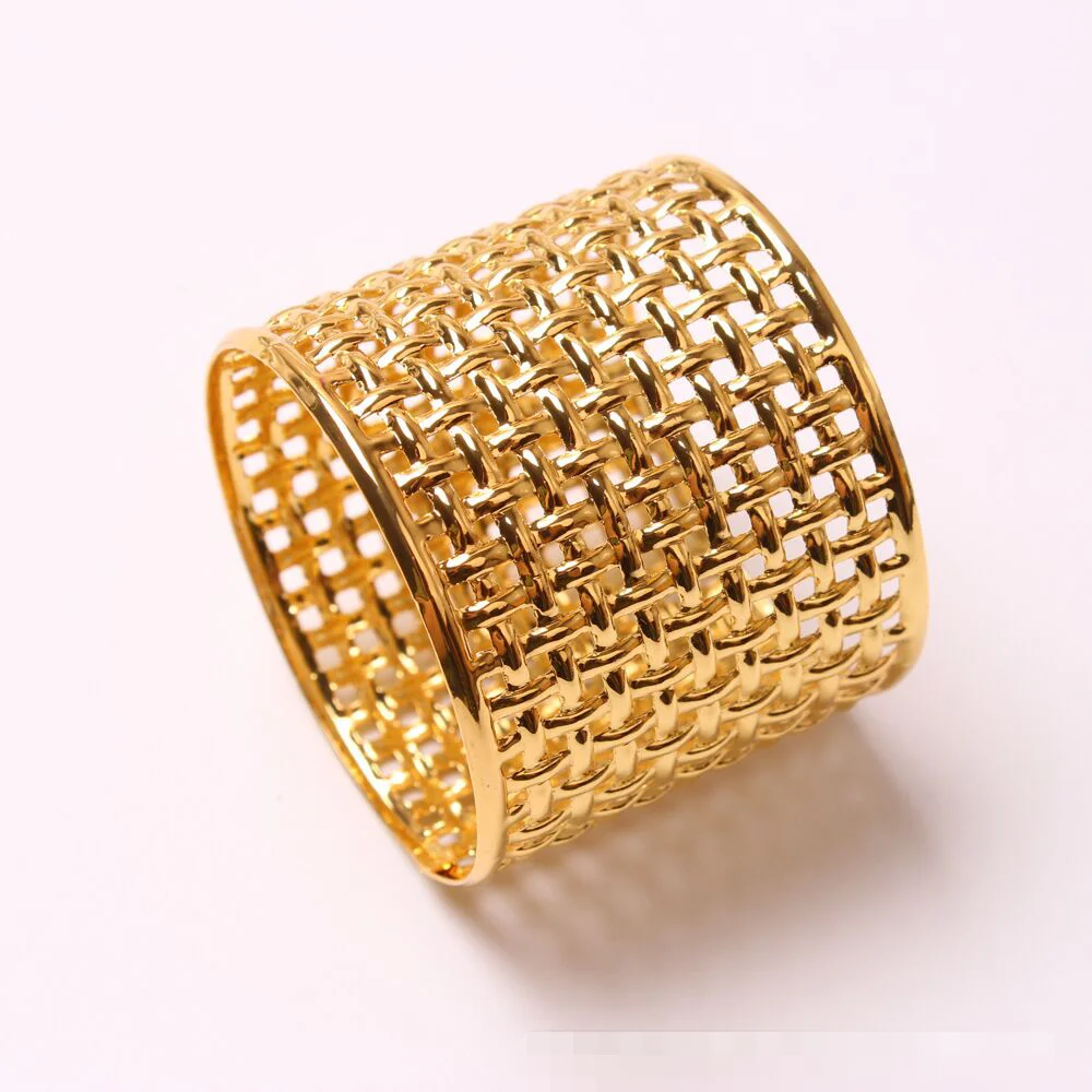 10 штук металлического сетчатого золотого и серебряного кольца для салфеток для украшения стола на семейные собрания гостиницы западной пищевой этикет доступ на.