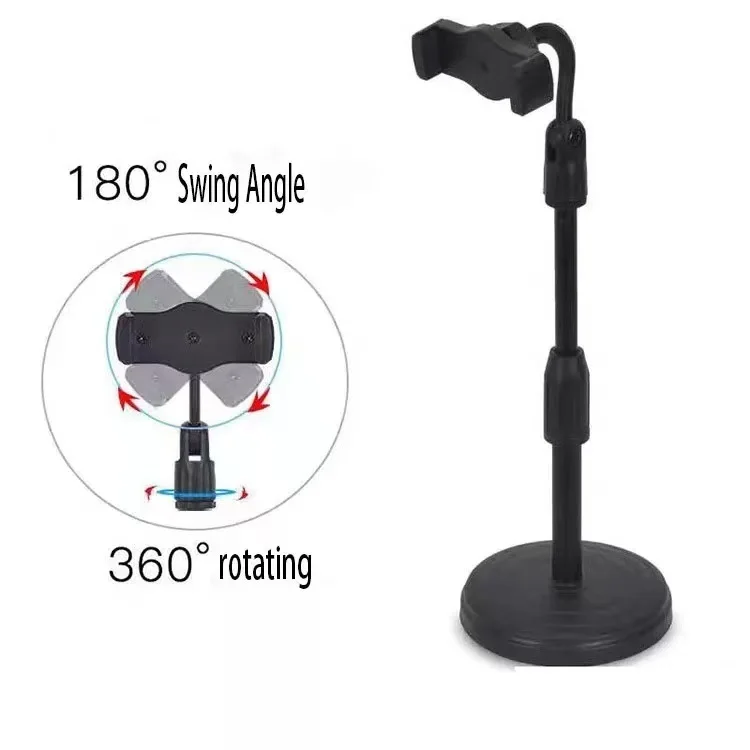 

HSFK Adjustable Cellphone Desktop Phone Live Stand Phone Holder Phone Tripod