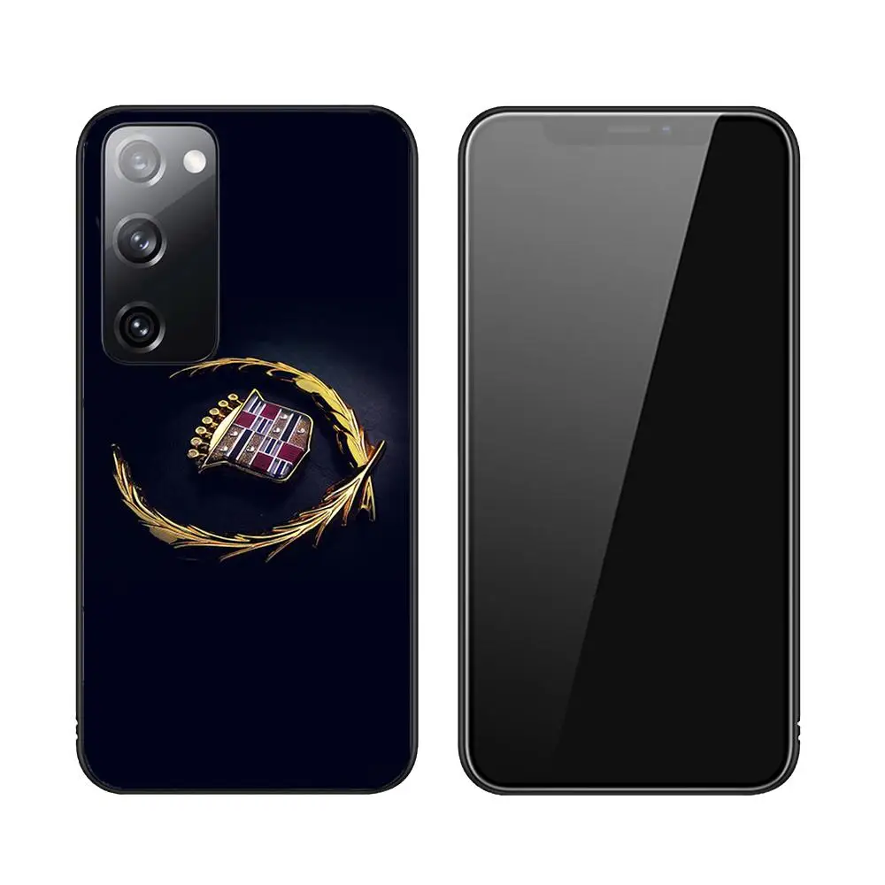 Cadillac Logo Fashion Phone Case For Samsung Galaxy S23 S21 S10 S30 S20 S22 S8 S9 S30 Pro Plus Ultra Fe Design Black Phone Cover