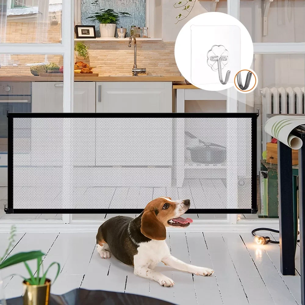 

Pet Dog Gate Ingenious Mesh Dog Fence For Indoor and Outdoor Safe Pet Dog gate Safety Enclosure Pet Barrier Fences Pet supplies