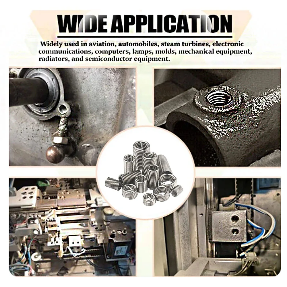 2-20 шт. спиральная Резьбовая втулка из нержавеющей стали