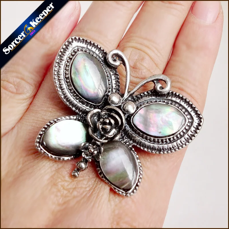 

Fashion Brand Natural Screw Shell Opening Rings Adjustable For Men Women Statement Party Trendy Luxury Jewelry New LY928