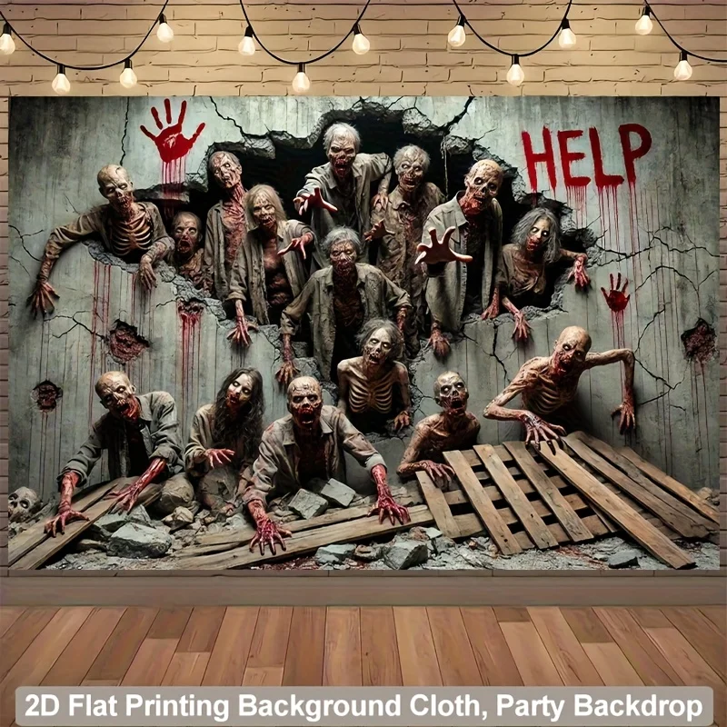 Гобелен «Атака зомби» андрес мьедозо охотники за призраками в зоопарке с зомби