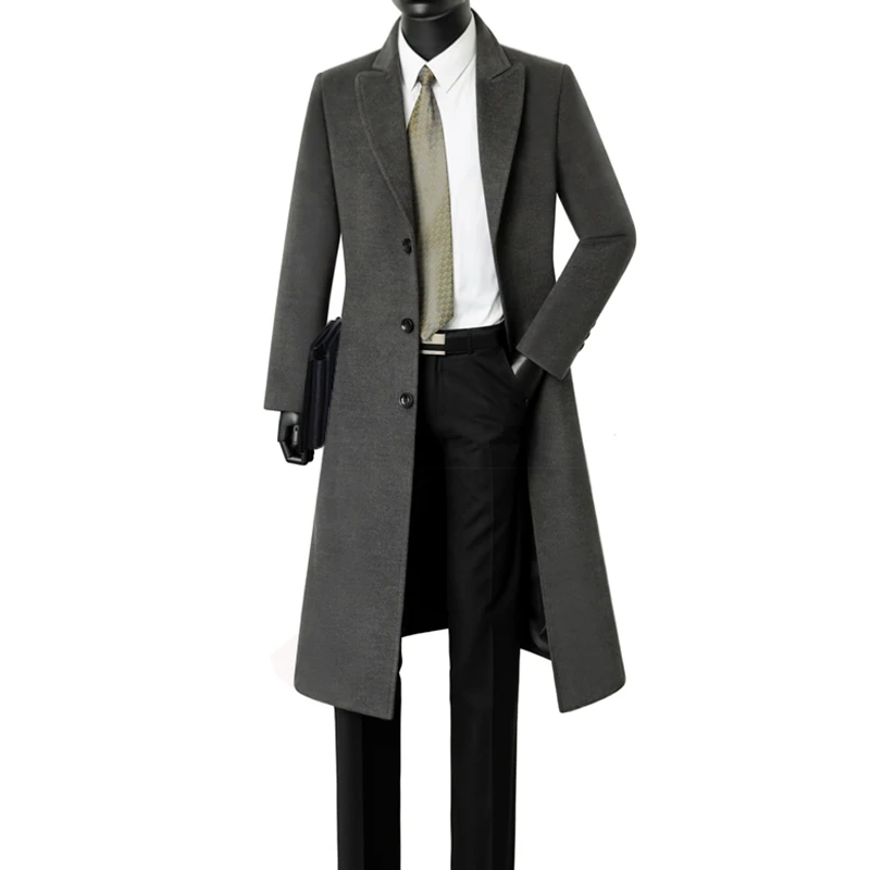 

Новое поступление, пальто средней длины, красивая теплая и модная шерстяная зимняя мужская куртка, приблизительная модель 8XL 9XL 10XL