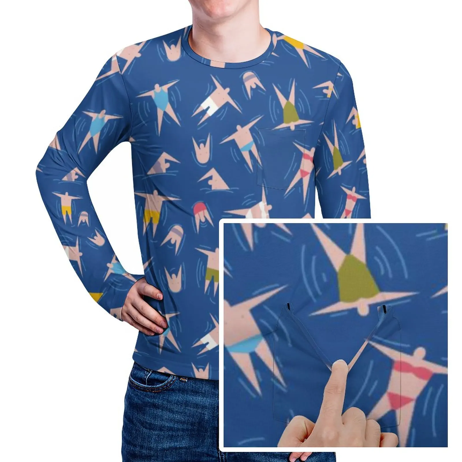 

Пляжная футболка для отдыха, Весенняя футболка для плавания, Y2K, Мужская Футболка Harajuku с графическим принтом, большой размер 4XL 5XL