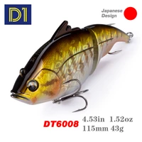 d1 vib fishing lure 115mm43g lipless swimbaits sinking artificial multi section hard bait for fishing bass pike pecsa tackle