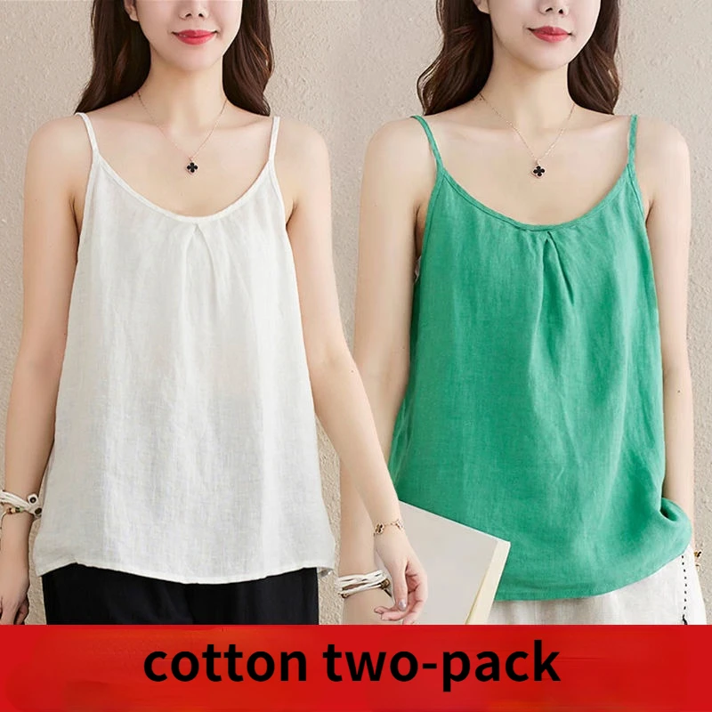 Топ женский хлопковый в стиле ретро повседневная универсальная льняная кофта