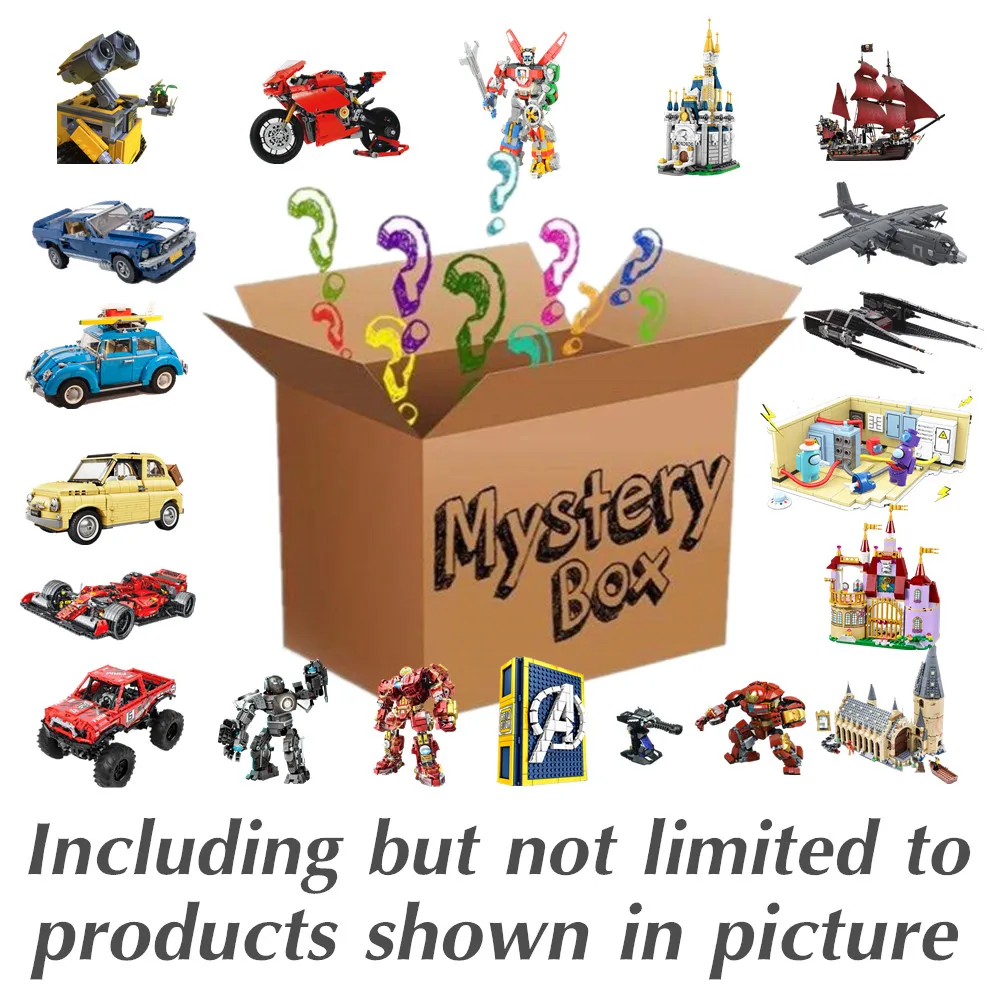 

Lucky RANDOM Blocks All Series Compatible Disney stars Space Wars marvels Friends Technical Building Brick Figures Toy Kid Gift