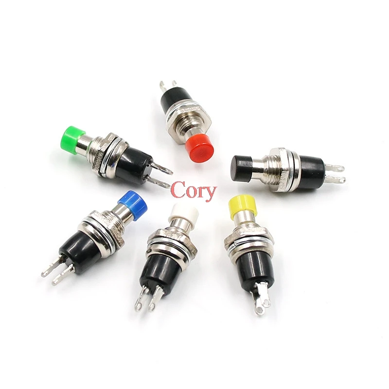 10 шт. 7 мм крепление на резьбу мгновенный кнопочный переключатель PBS-110 2 контакта