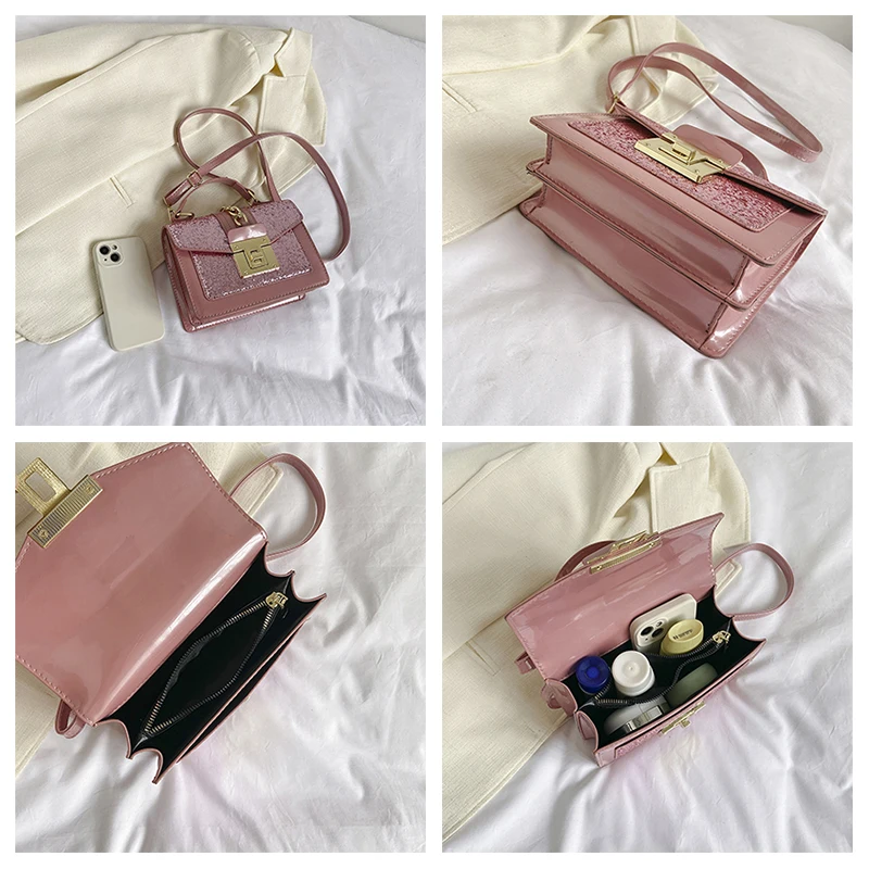 2023 New Fashion Sequin Shoulder Messenger Crossbody Bags Women Handbag Luxury Vintage Ladies Clutch Casual Totes Female Purse