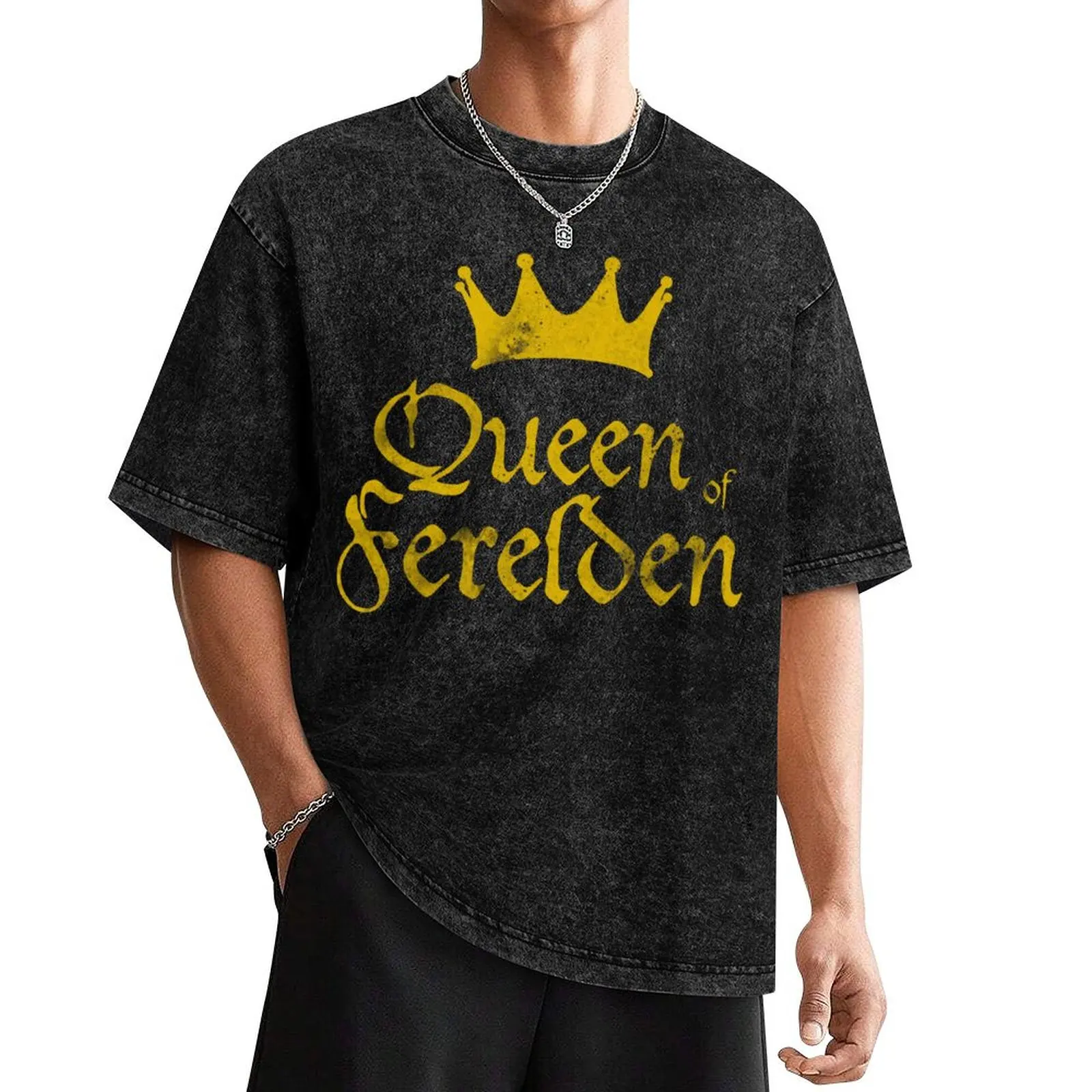 Футболка Queen of Ferelden (Версия 2) черная футболка с аниме мужские футболки рисунком