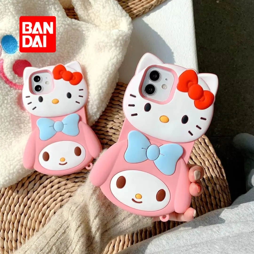 

Bandai Disney 3D Kawaii Case for iPhone 13Pro 12 12Pro 11 Pro X XS Max XR 7 8 Plus Cartoon Phone Back Covers Anti-drop Fundas