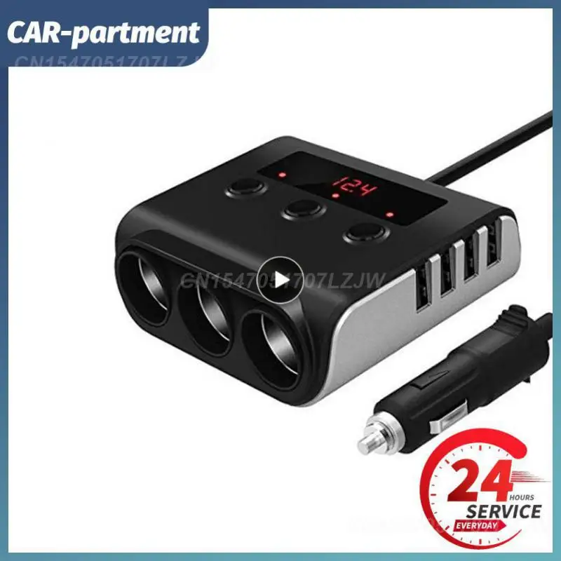 

Led Light Display Usb Battery Charger Wired Charging Digital Display Three Hole Independent Switch Design Safe Charging 4usb Usb