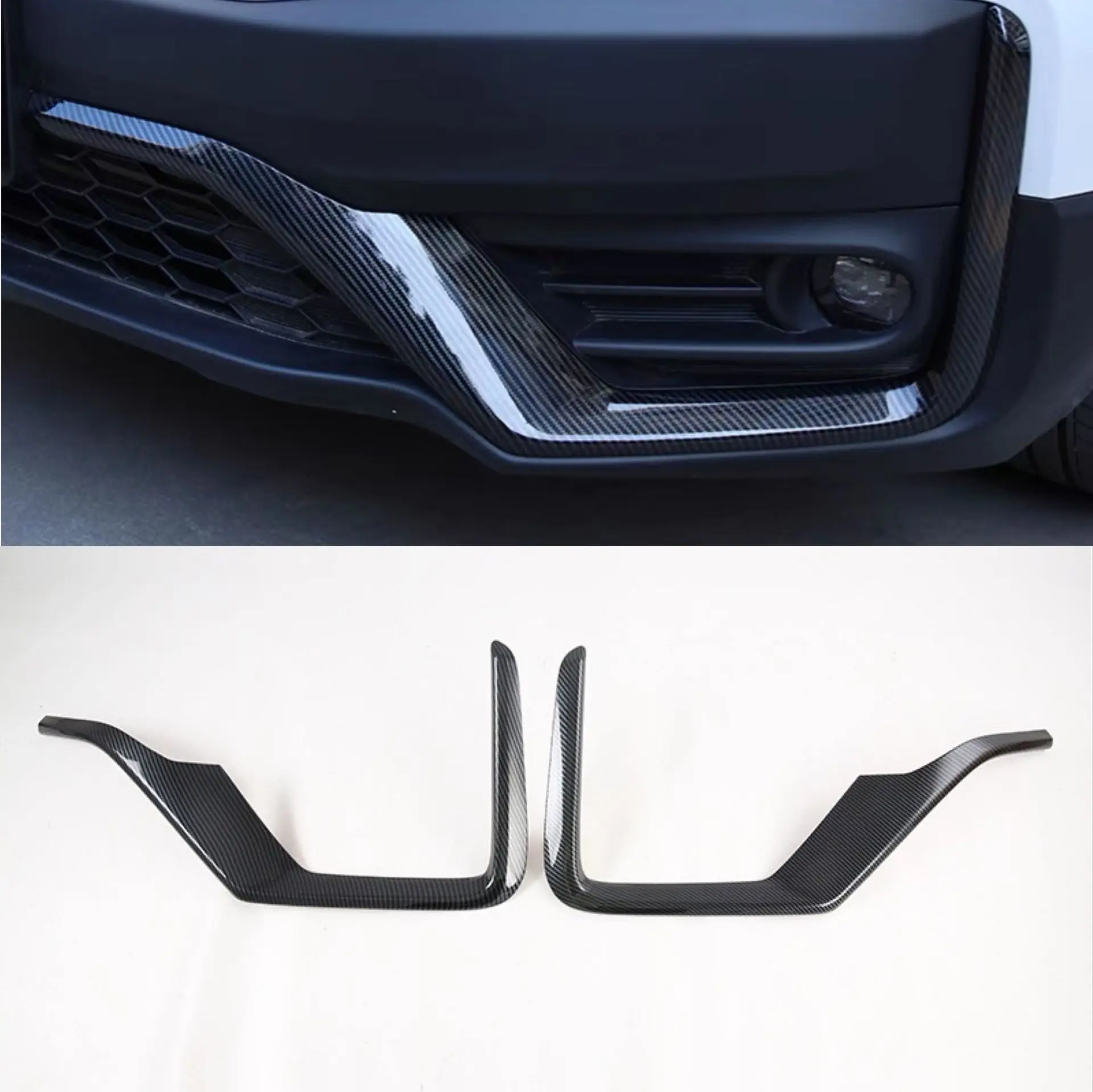 

Suitable for 21 CRV modified special front fog lamp eyebrow conjoined decoration carbon fiber pattern exterior front fog lamp fr