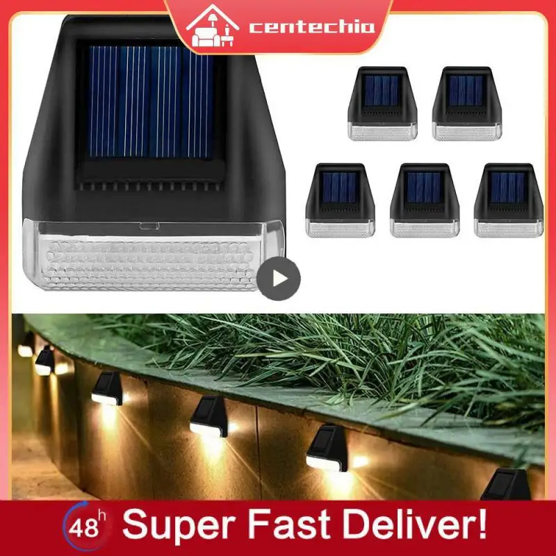 

Solar Wall Lamp Rainproof Waterproof Button Master Switch Photosensitive Switch Lamp Garden Stairs Step Fence Lights