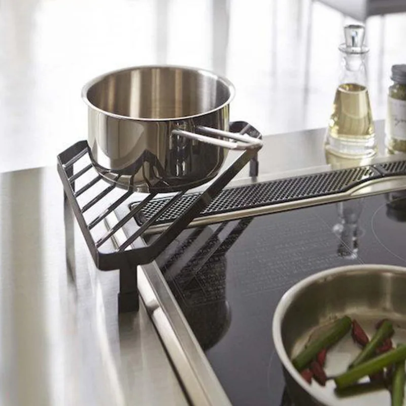 

Iron Triangular Shelf Kitchen Countertop Corner Anti-scalding Pot Rack Corner Living Room Dining Table Heat Insulation Frame