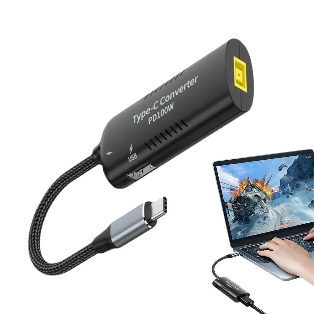 

Преобразователь источника питания постоянного тока в Type-c 100 Вт, многофункциональный кабель адаптера быстрой зарядки для Macbook, телефона, ноу...