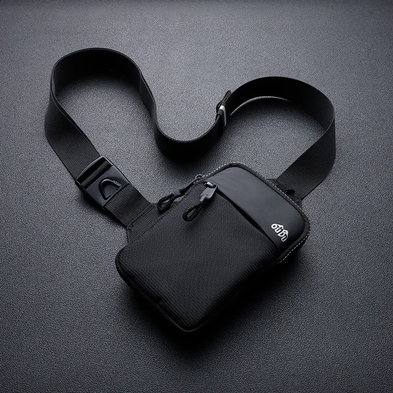 

Casual Men Shoulder Chest Bag Nylon Waterproof Outdoor Sport Running Cycling Belt Bag Large Capacity Travel Phone Pouch Bag
