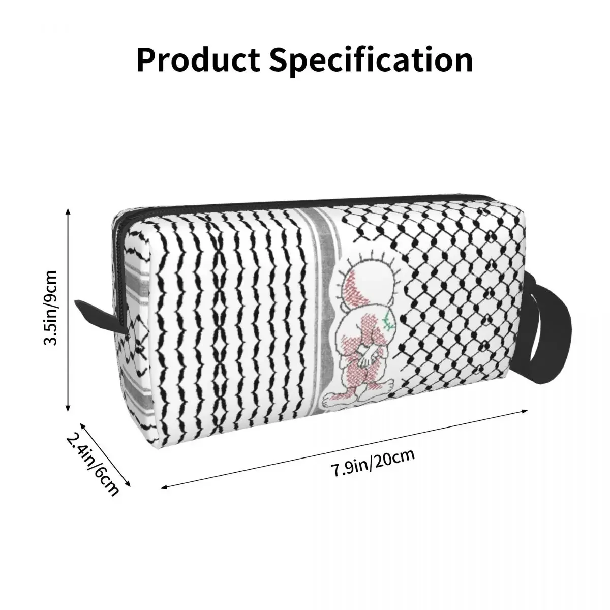 Tatreez Большая Косметичка Женская Дорожная На Молнии Из Ткани Оксфорд В Палестине С