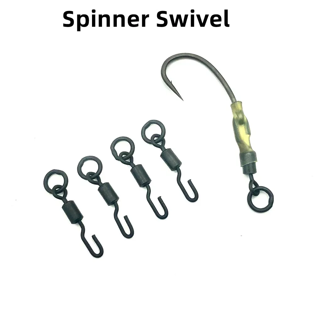 20pcs Carp Fishing Spinner Swivel Ronnie Rig Size 11 Accessories Terminal Tackle For Hair Rigs Popup