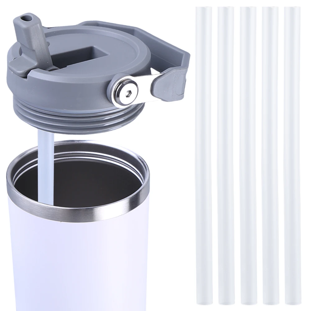 5 шт. сменные трубочки износостойкие многоразовые длинные пластиковые для
