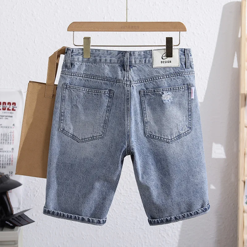 Men's Denim Pants Fashion Loose Wide Leg Jeans Casual Streetwear Printed Cross Trousers Pure Cotton Pants Baggy Men Jeans