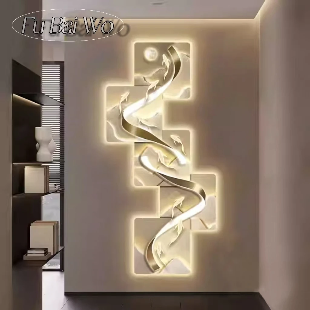 Картина с изображением входа в девять рыб Современная фотокартина коридор