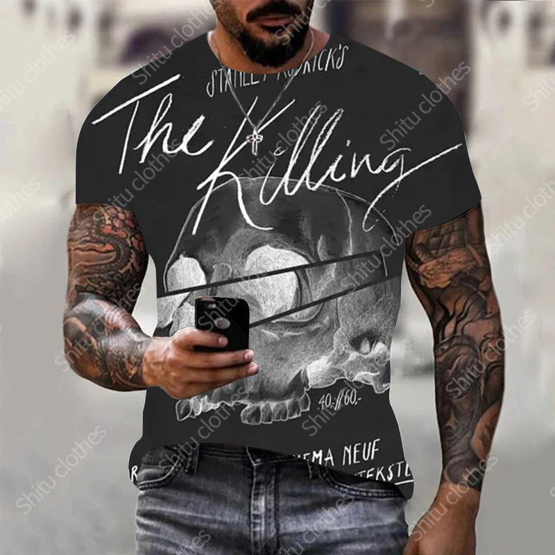 

Летняя Новинка 2022, распродажа, Мужская футболка в стиле хип-хоп с 3d принтом, дышащая футболка оверсайз, Повседневная футболка в стиле Харадз...