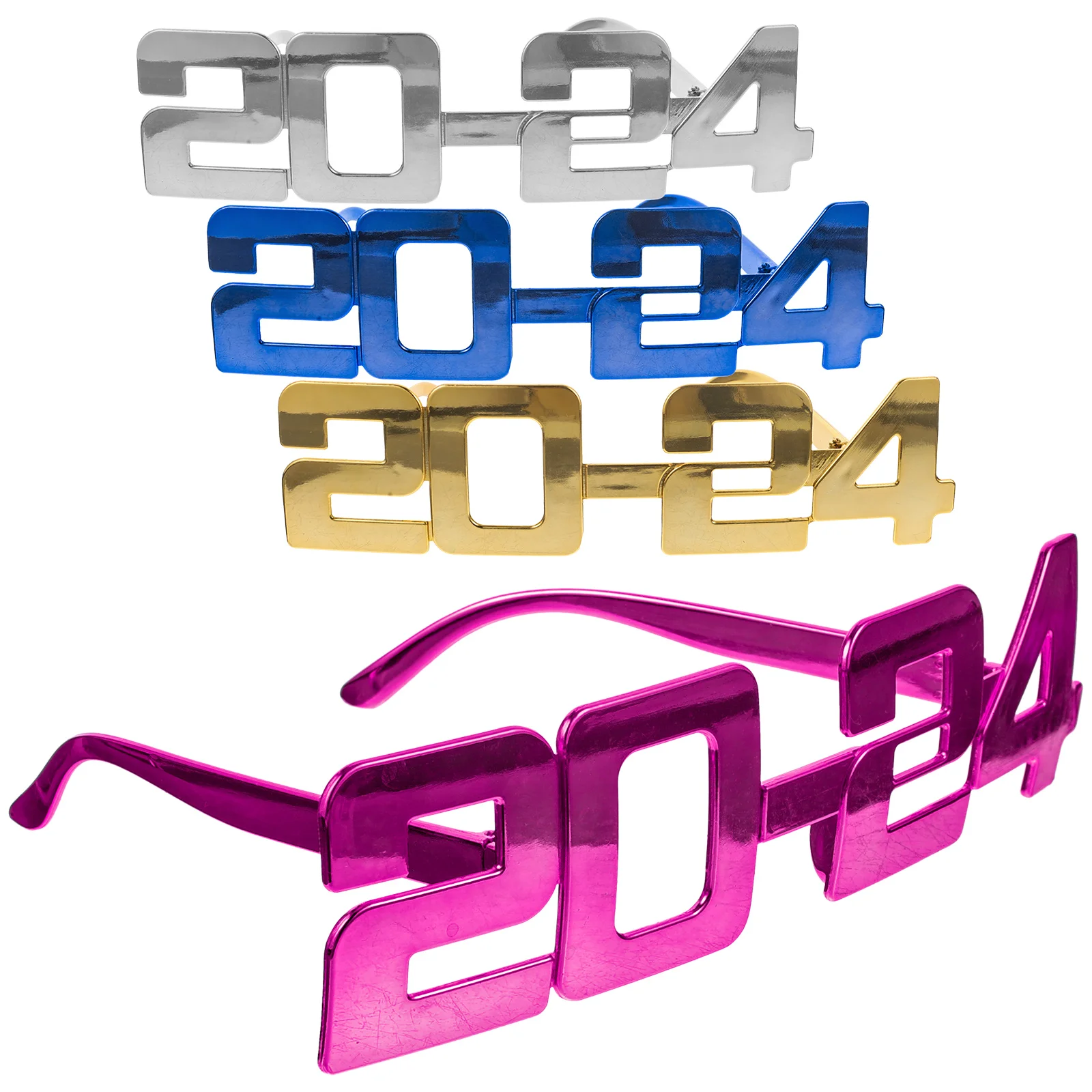

4 Pcs Colorful Decor Supplies Plastic 2024 Glasses Eye Decoration Number Photo Party Props