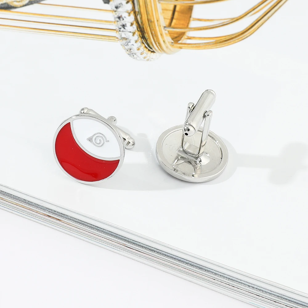 Металлические эмалированные запонки для мужчин Модные металлические зажимы