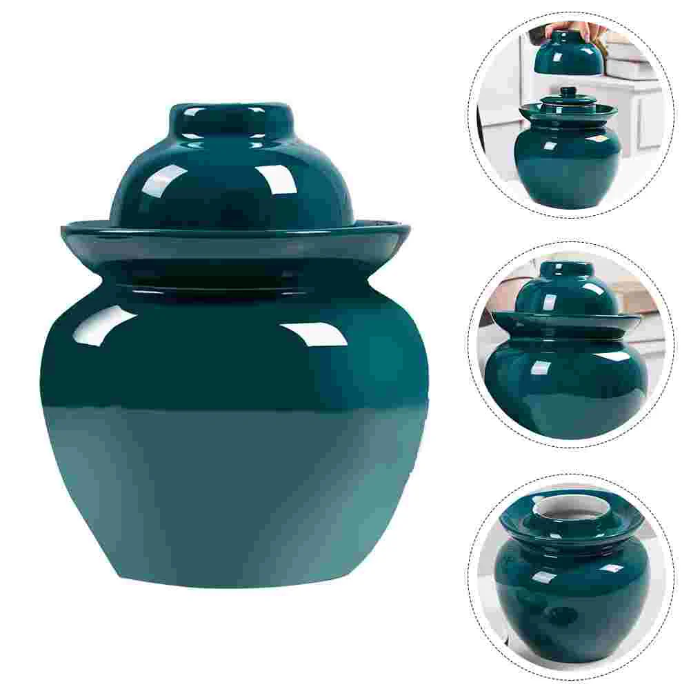 

Jar Crock Ceramic Fermentation Kimchi Pot Pickle Storage Pickles Sauerkraut Canister Containerfermenting Chinese Sealed