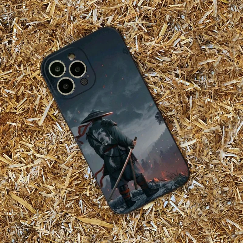 Samurai Japan Ghost Art Phone Case FOR IPhone 7 8 Plus X XS XR XSmax 11 12 13 14 pro promax 12 13mini 14plus