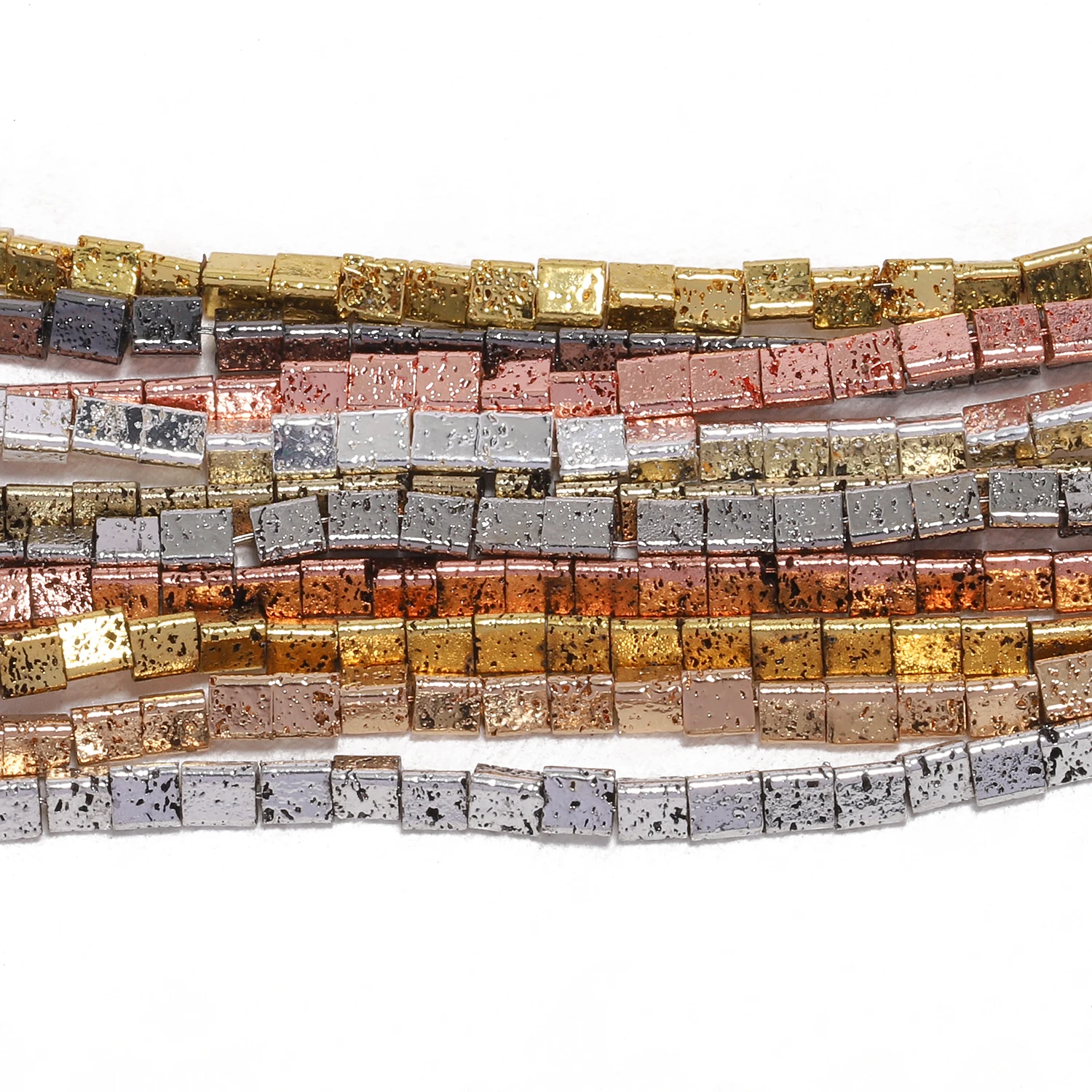 3 мм треугольная колонна из натурального камня вулканической лавы бусины