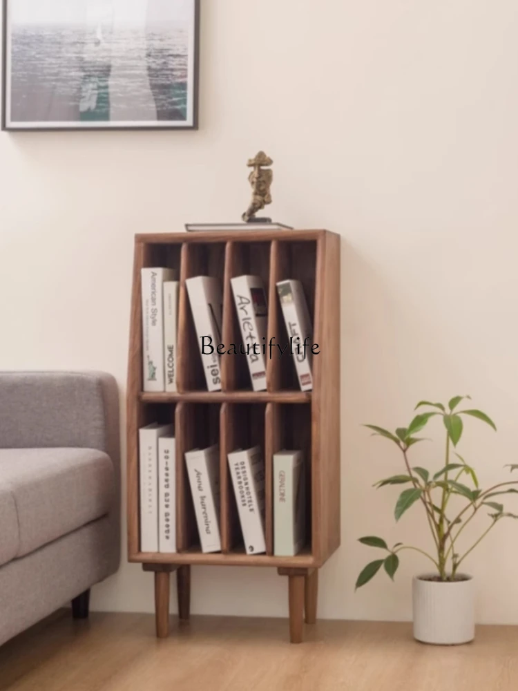 Простой небольшой книжный шкаф Северная Америка Черный орех Все массив дерева