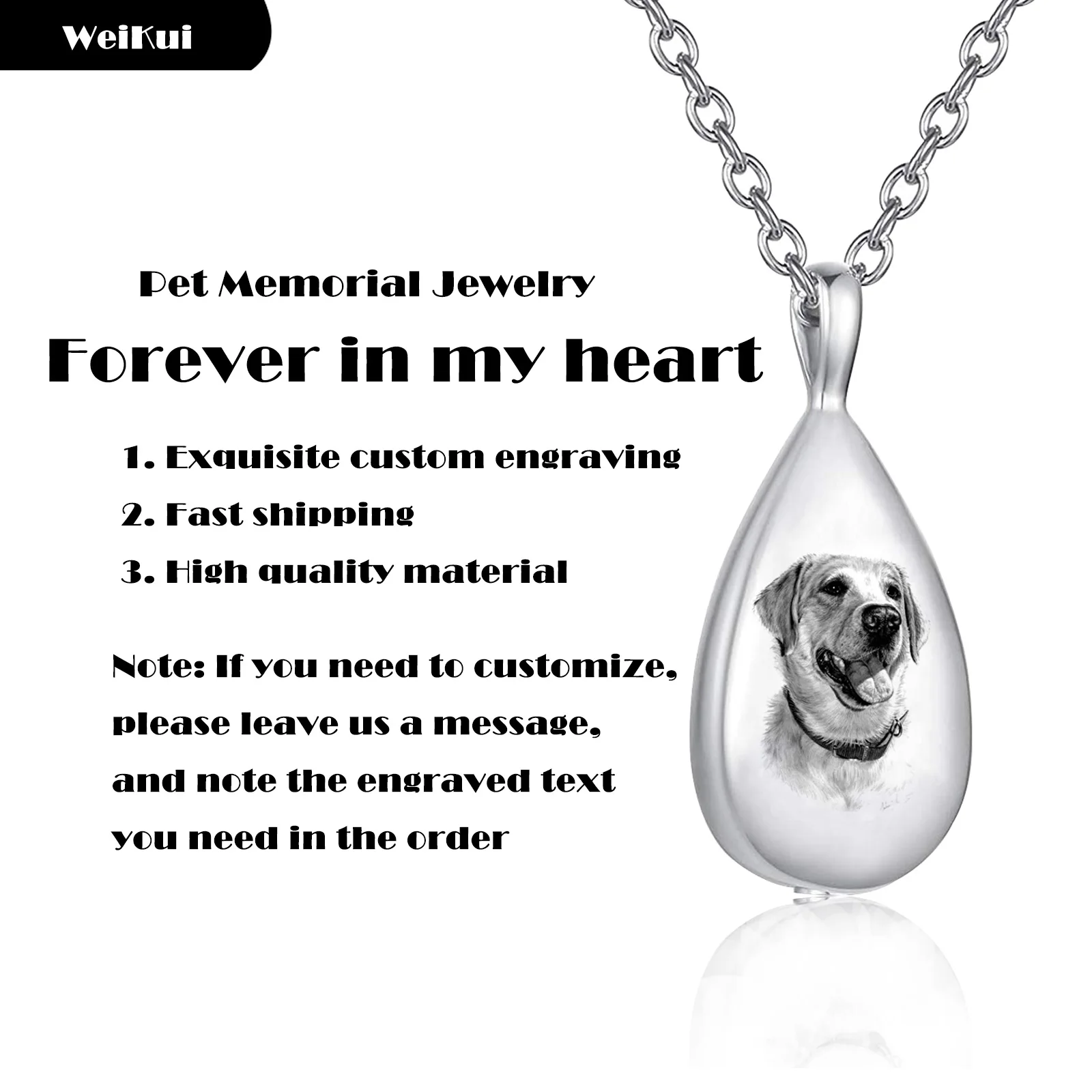 Памятные ювелирные изделия ожерелье с подвеской в виде собачки кошки слева от