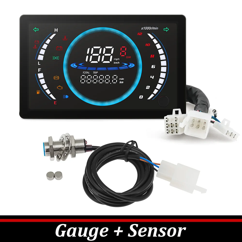 

Универсальный Регулируемый Цифровой Мотоциклетный Спидометр 12 В