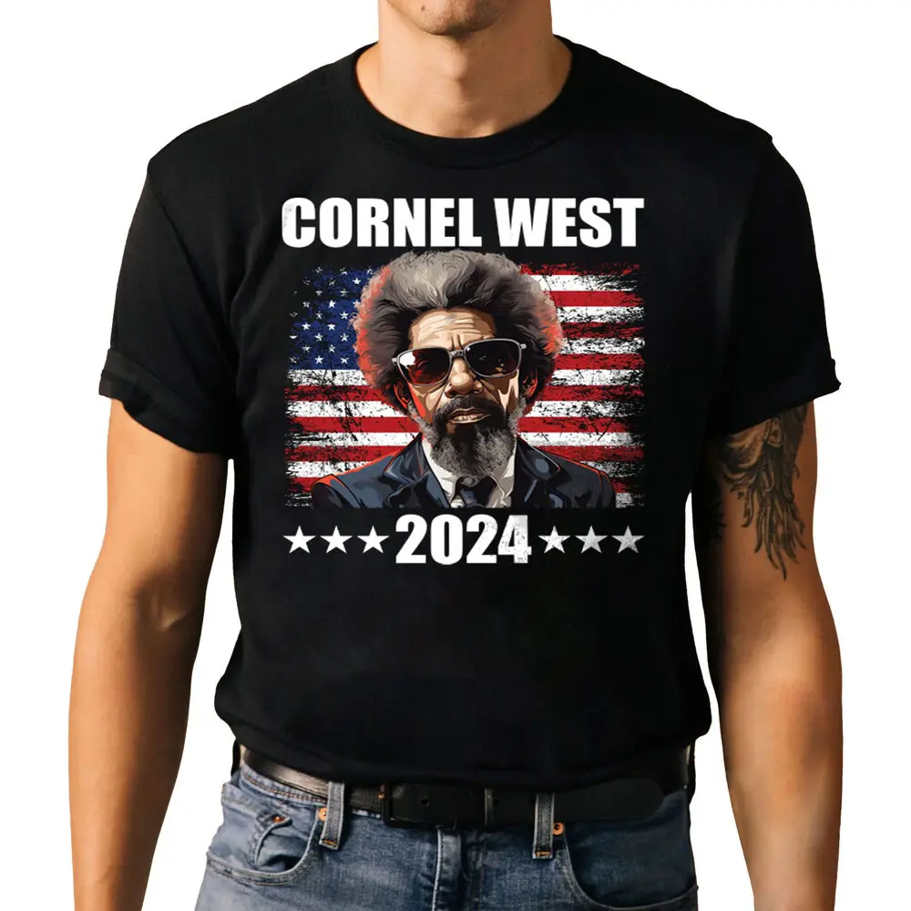 Футболка Cornel West для президента-футболка 2024 с флагом США