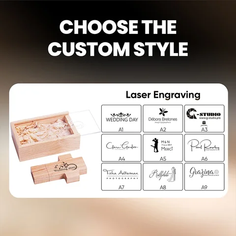 Прозрачная крышка, деревянная коробка, USB-накопитель, 64 ГБ, 128 ГБ, бесплатный индивидуальный логотип, карта памяти 32G, 4G, акриловая крышка, деревянный крест, форма 8G