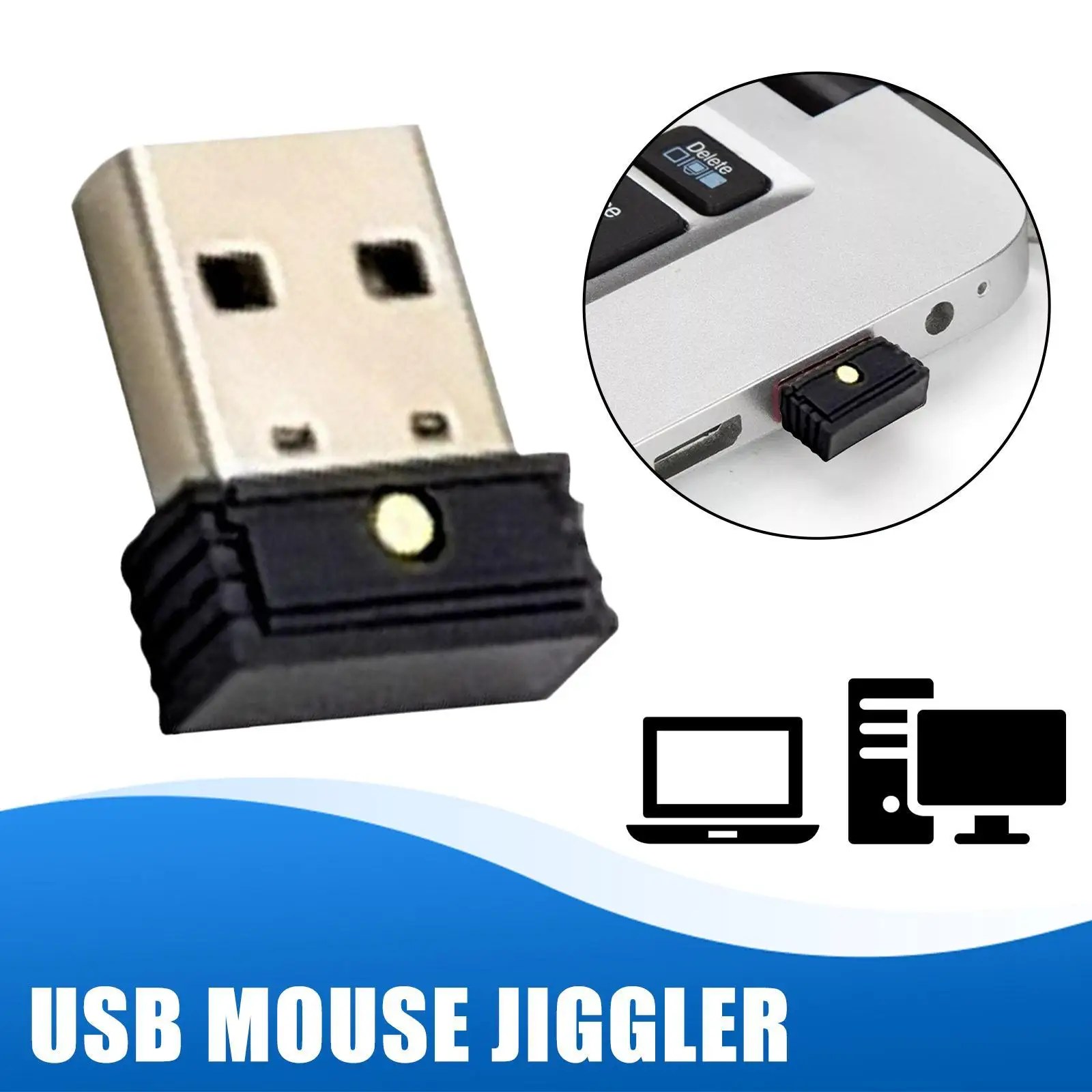 USB Mouse Jiggler Undetectable Automatic Computer Mouse Mover Jiggler Keeps Computer Awake Simulate Mouse Movement